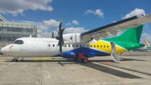 FlyGabon renforce sa flotte avec un nouvel ATR 42-500 baptisé «Mayumba» | Gabonreview.com | Actualité du Gabon |