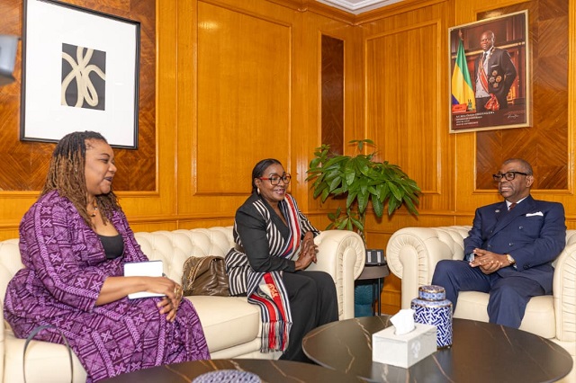 Coopération : Barro Chambrier reçoit Rokya YE-Dieng du PNUD et Noguchi Shuji du Japon | Gabonreview.com | Actualité du Gabon |