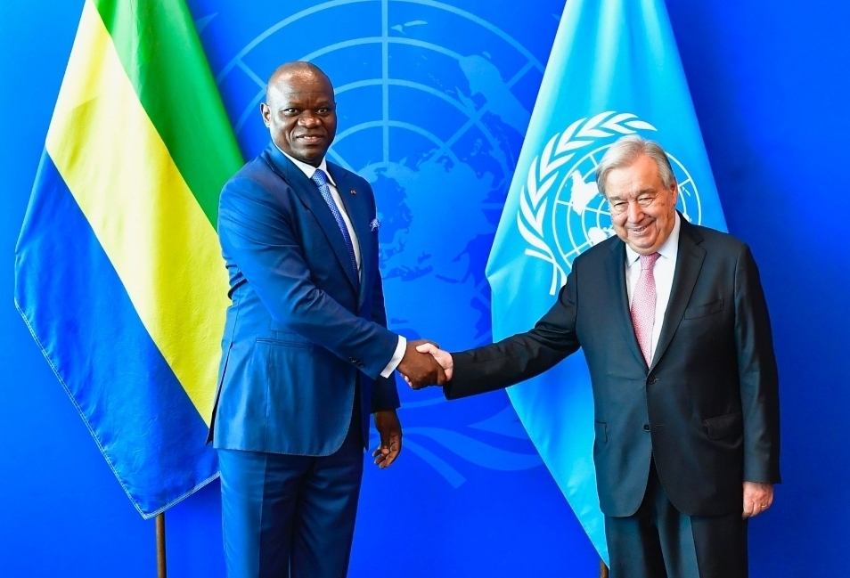 Diplomatie : Oligui Nguema reçu et félicité par António Guterres et Annalena Baerbock à l’ONU | Gabonreview.com | Actualité du Gabon |