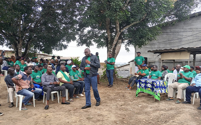 Élections 2025 : le candidat de l'UDB, Wilfried Chrislain Issiembi, en campagne pour la continuité et l'engagement citoyen | Gabonreview.com | Actualité du Gabon |