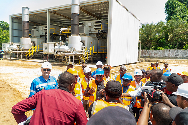 Mayumba : l’État réceptionne la première phase de la centrale thermique à gaz | Gabonreview.com | Actualité du Gabon |