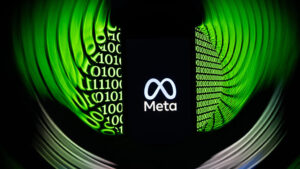 Cette photo d'illustration montre le logo de la multinationale américaine Meta affiché sur un smartphone, le 11 février 2026.